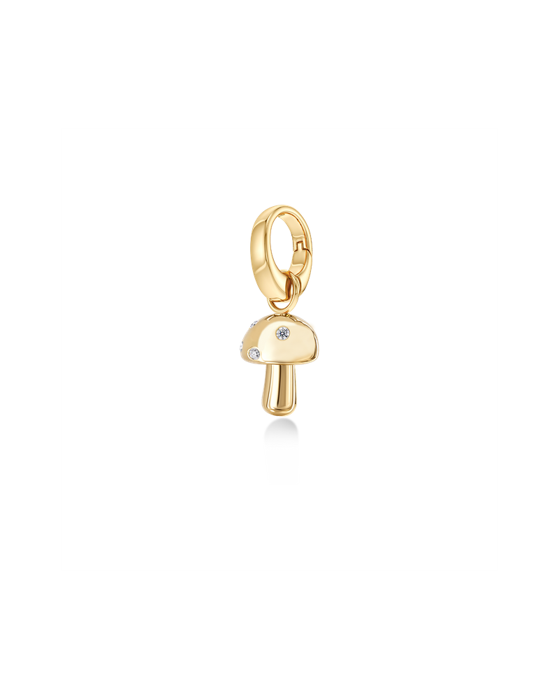 Mushroom Charm Guldberlocker Guld