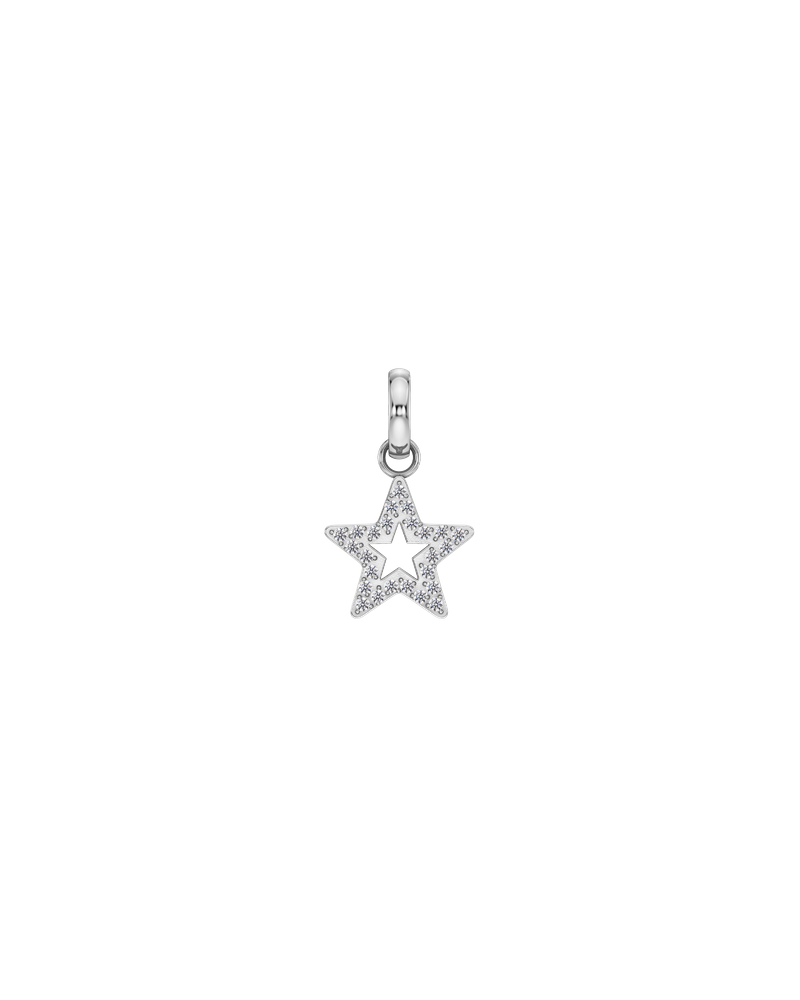 Star Sparkle Charm Charms i sølv Sølv
