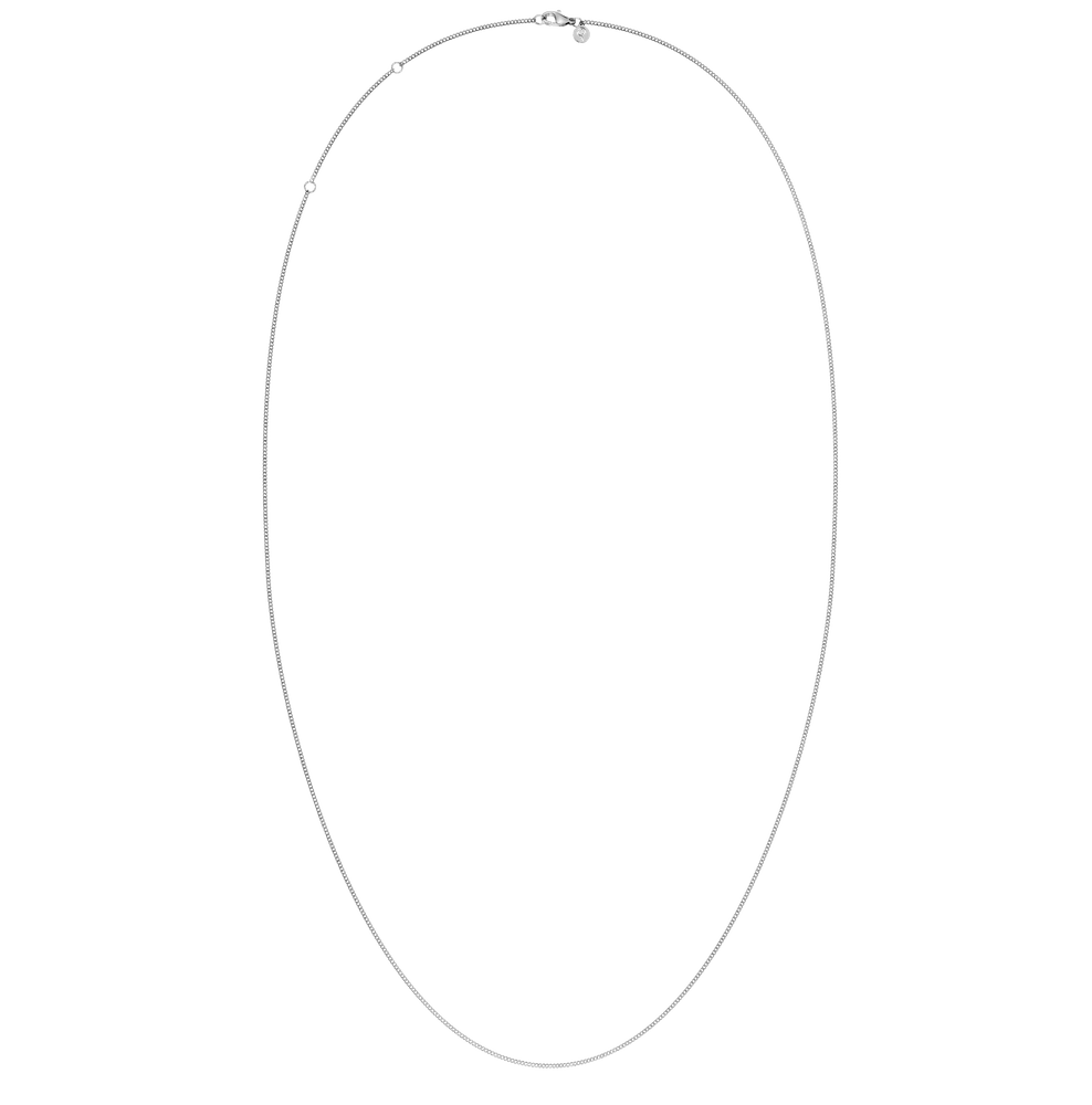 Curb Chain 70 75 80 cm Charmkjeder Sølv