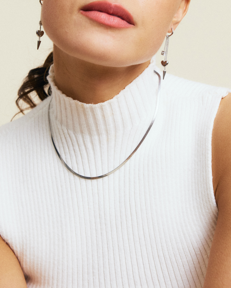 Herringbone Chain 45 cm Silver jewellery Silver