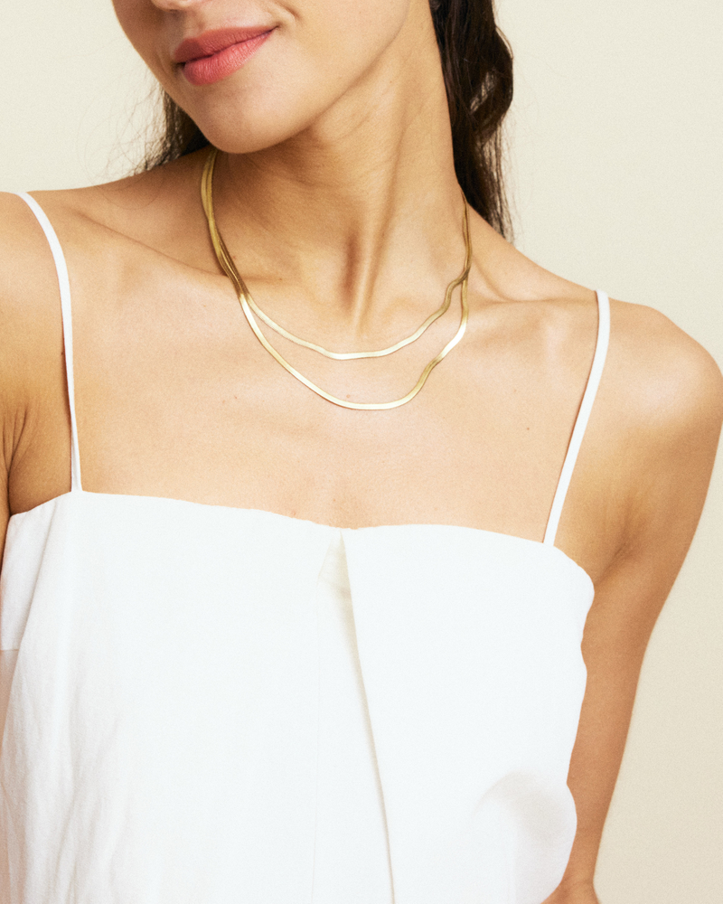 Herringbone Chain 45 cm Gull­smykker Gull