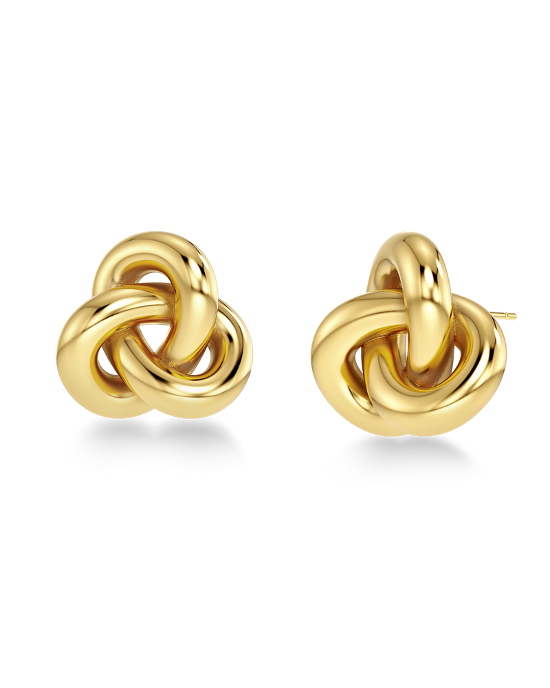 Infinity Knot Studs L Ørestikker Guld