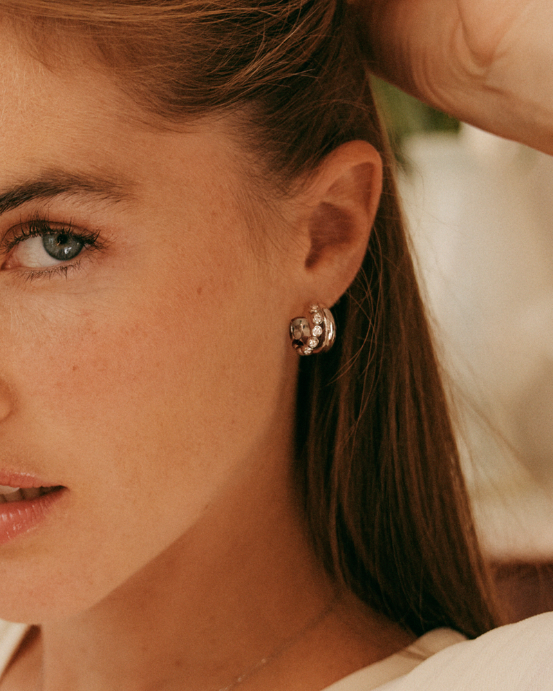 Grace Hoops L Hoops Silver
