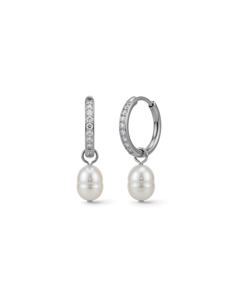 Perla Hoops Sparkle Bestsellers Silver