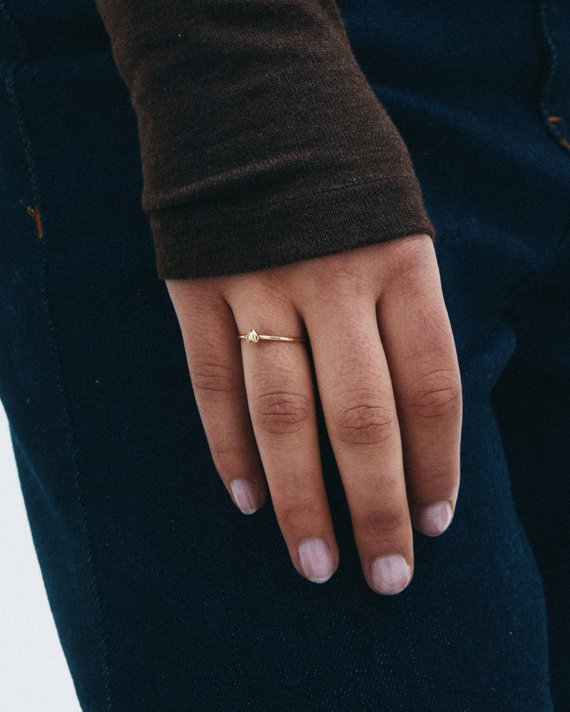 Barley Petite Ring Goldringe Gold