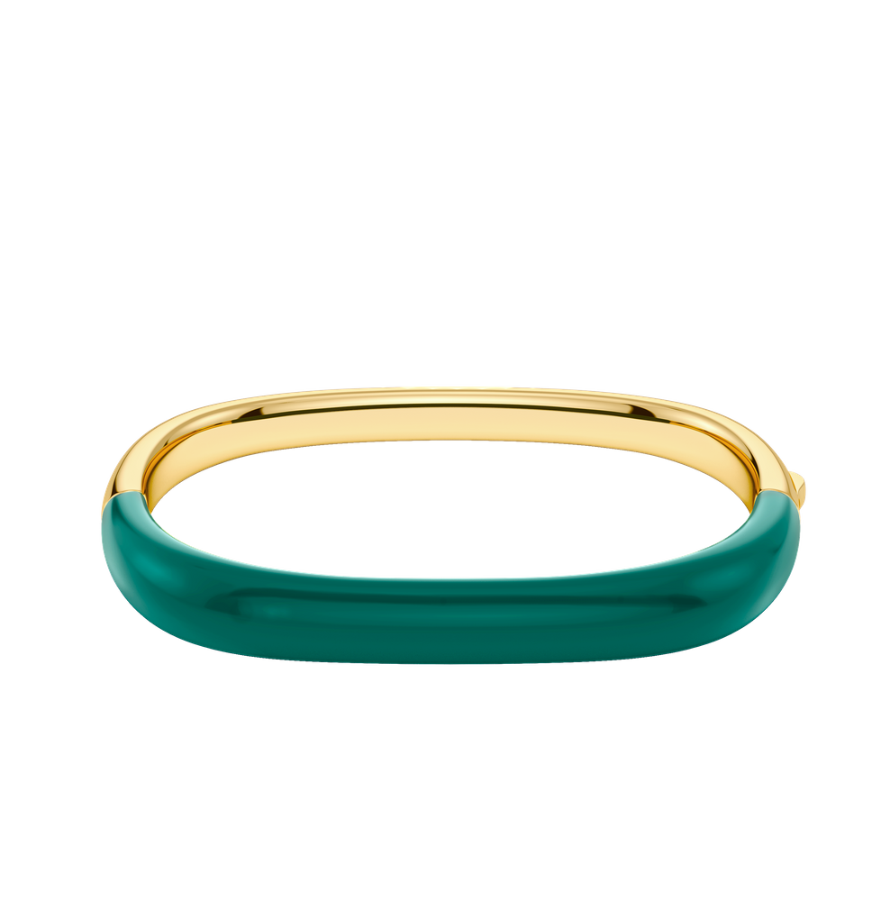 Lore Bangle Jäykät rannekorut Kulta/Vihreä