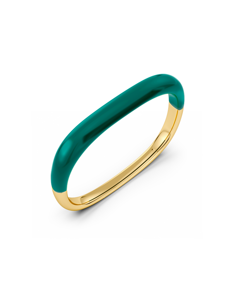Lore Bangle Jäykät rannekorut Kulta/Vihreä