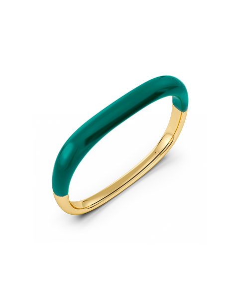 Lore Bangle Gold bracelets Kulta/Vihreä