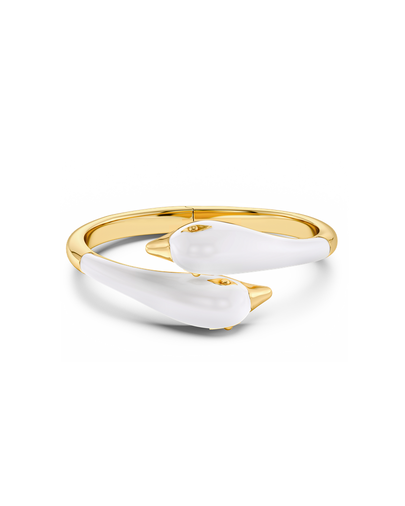 Lovebirds Bangle Bangles Gold/White
