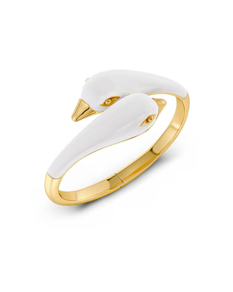 Lovebirds Bangle Bangles Gold/White