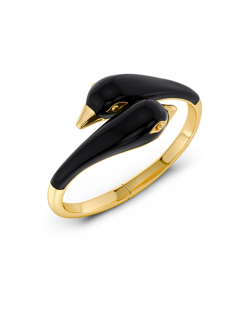 Lovebirds Bangle Bangles Gold/Black