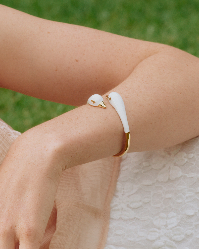 Lovebirds Bangle Bangles Gold/White
