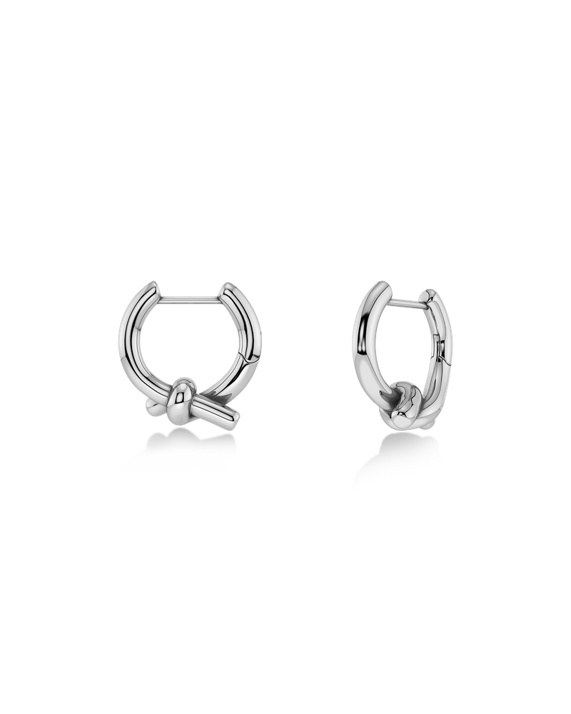 Novel Knot Hoops S Hoops Silver