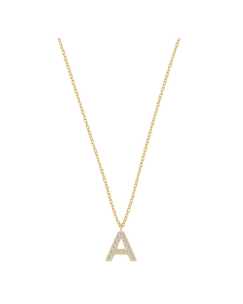Letter Necklace Sparkle Gold Gouden kettingen Goud
