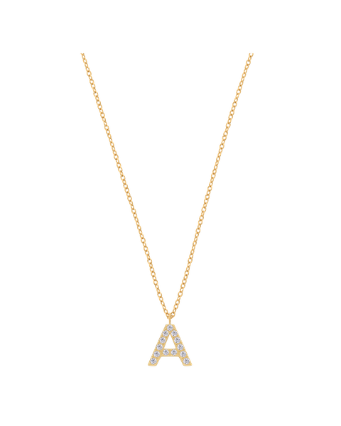 Letter Necklace Sparkle Gold Bestsellers Kulta