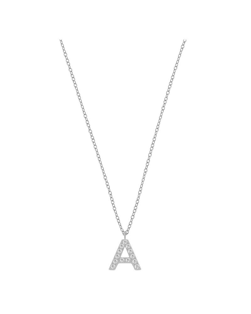 Letter Necklace Sparkle Silver Silverhalsband Silver