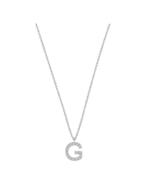 Letter Necklace Sparkle Silver Bestsellers Hopea