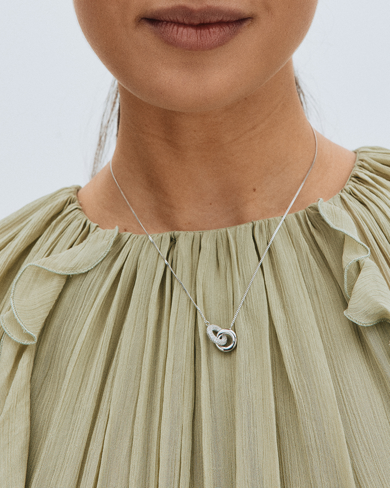 Eternal Pavé Necklace Silver necklaces Silver