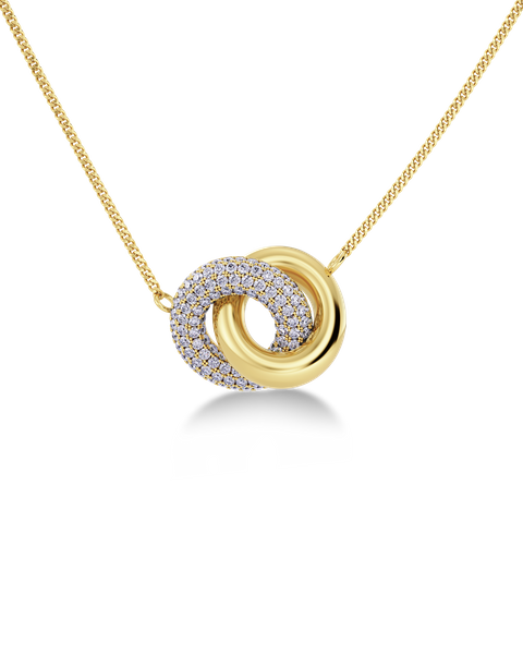 Eternal Pavé Necklace For best friend Guld