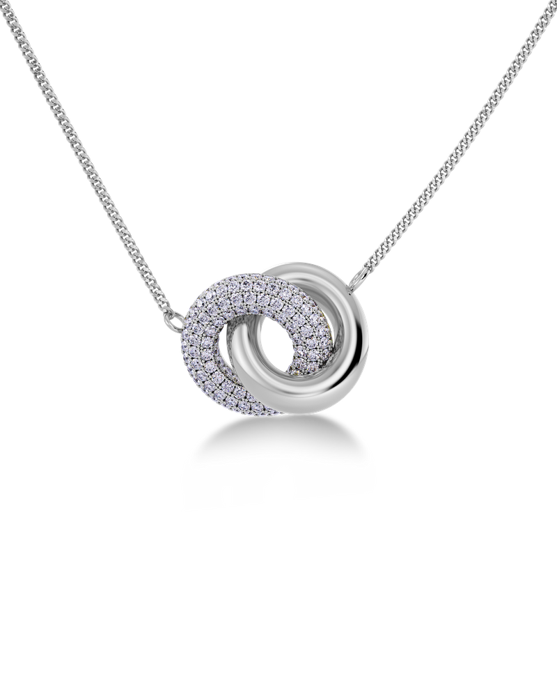 Eternal Pavé Necklace Silver necklaces Silver