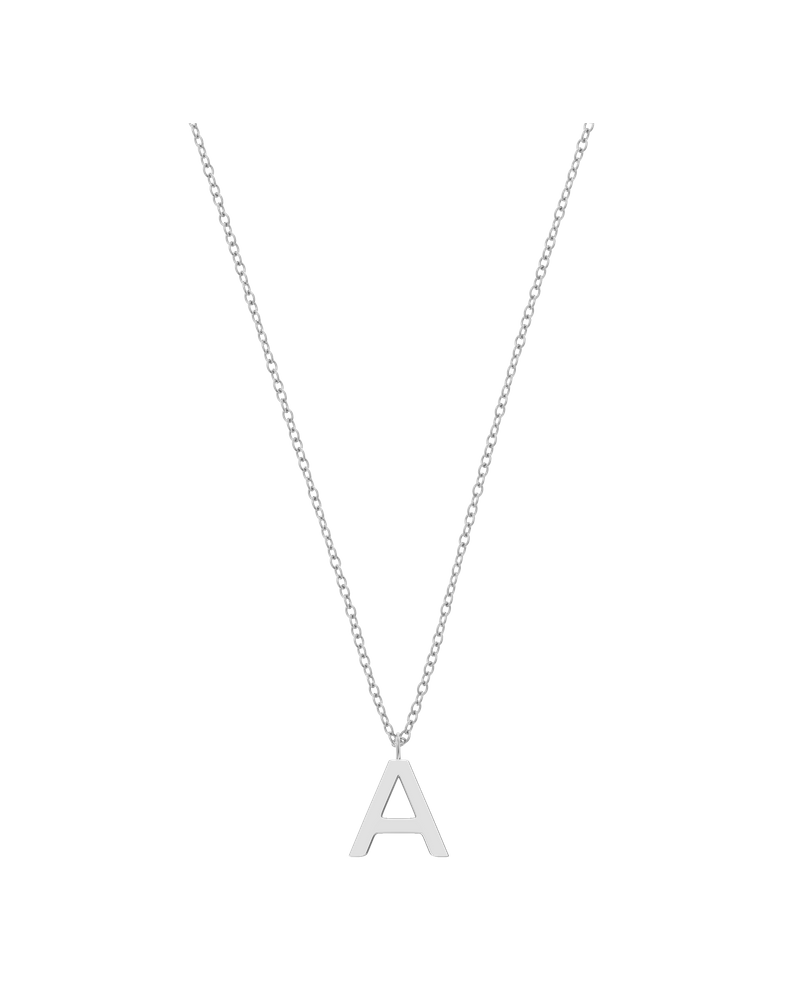 Letter Necklace Silver Silberhalsketten Silber