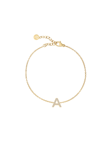 Letter Bracelet Sparkle Gold Bestsellers Kulta