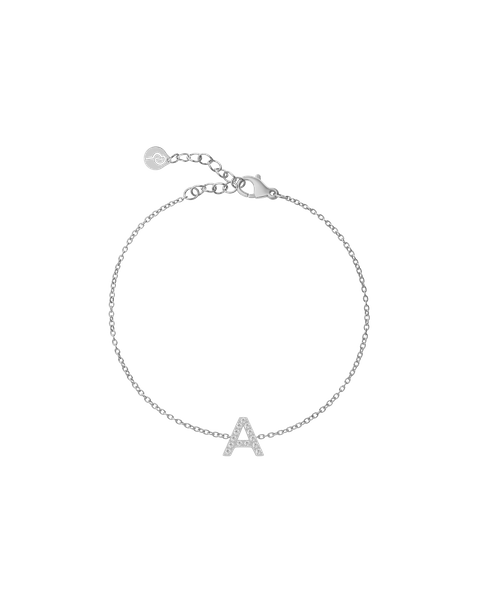 Letter Bracelet Sparkle Silver Bestsellers Hopea