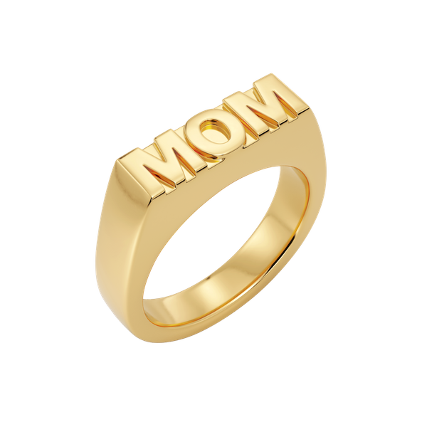Mom Signet Ring Classics Kulta