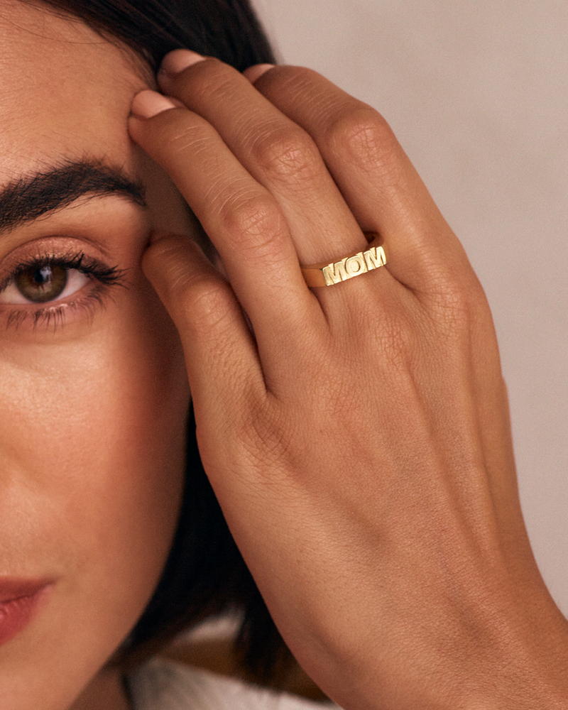 Mom Signet Ring Goldringe Gold