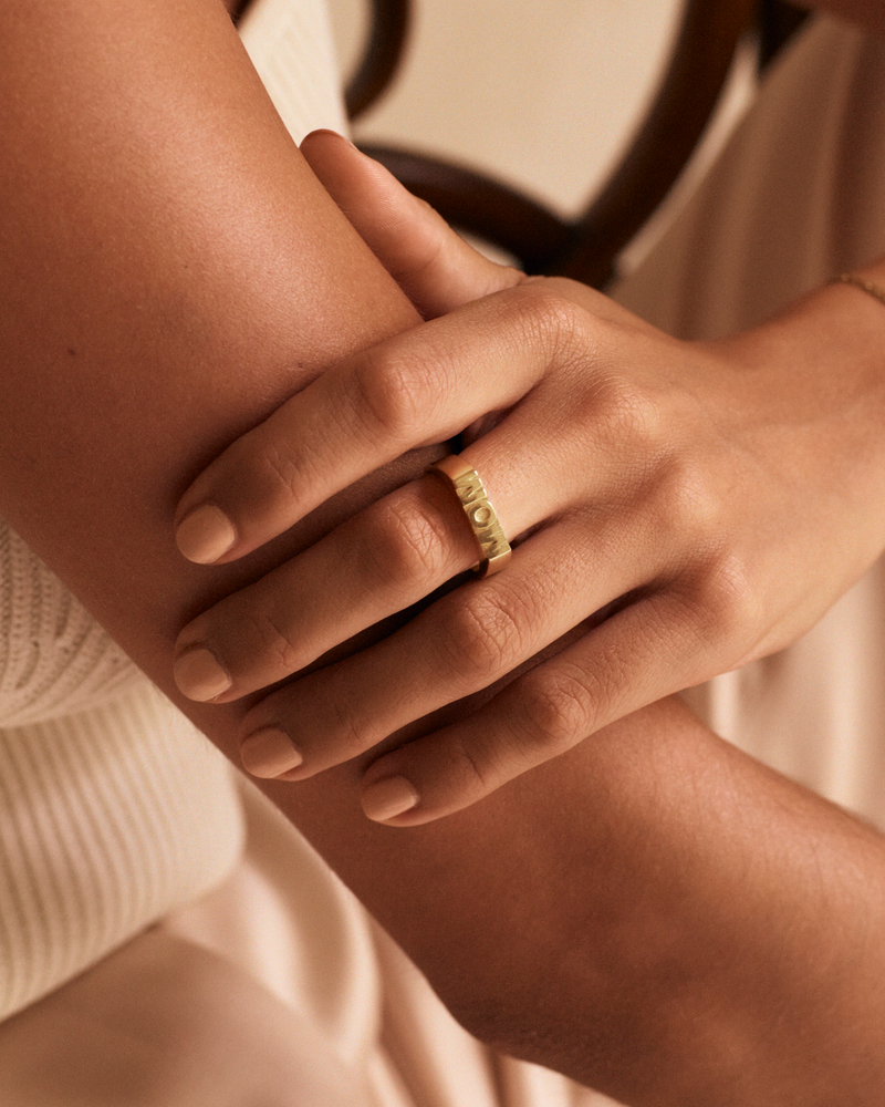 Mom Signet Ring Goldringe Gold