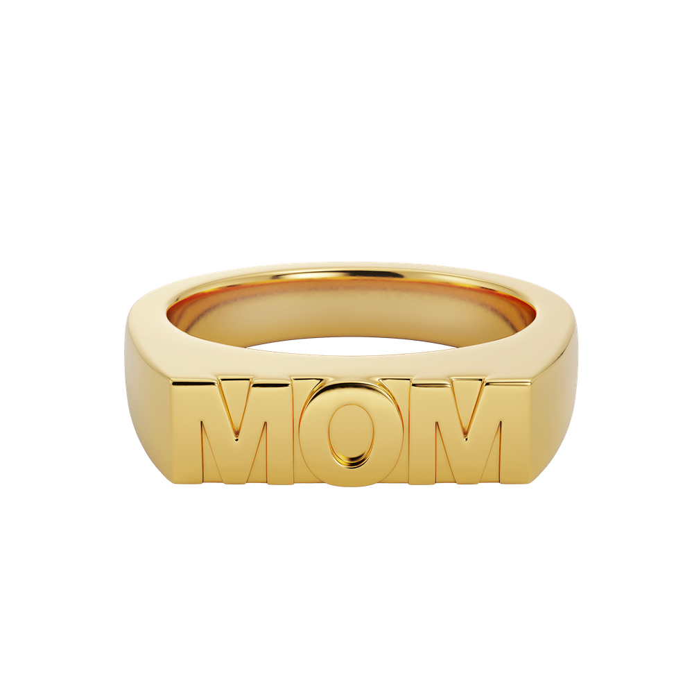 Mom Signet Ring Goldringe Gold