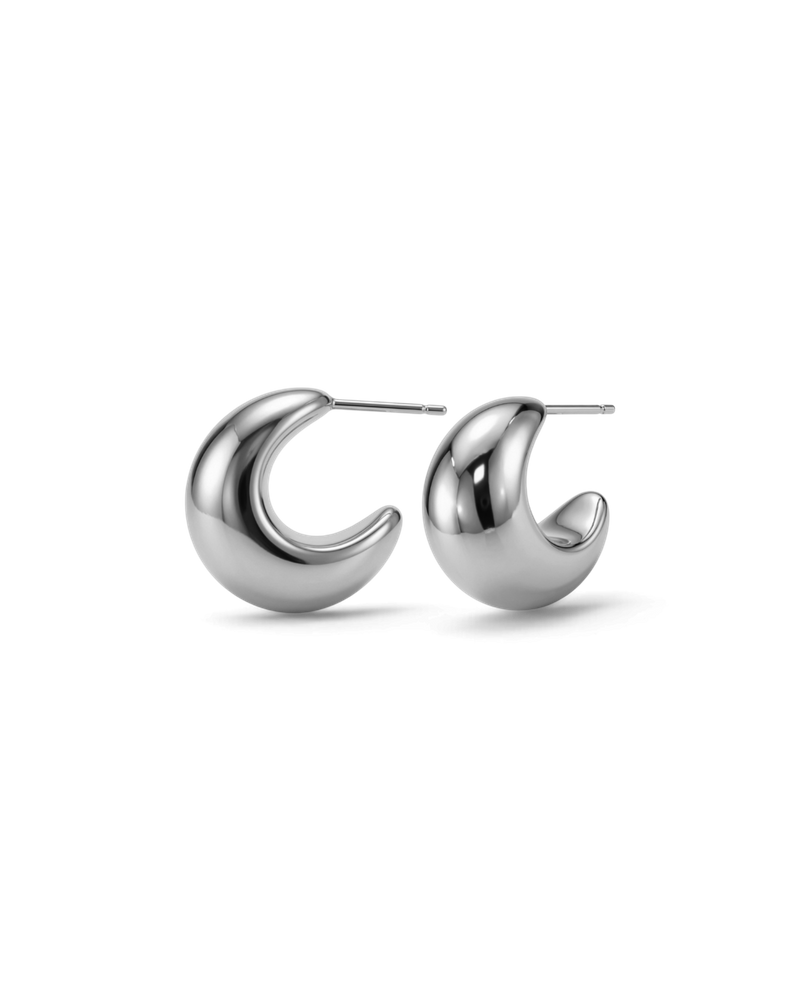 Bold Creoles S Earrings Silver