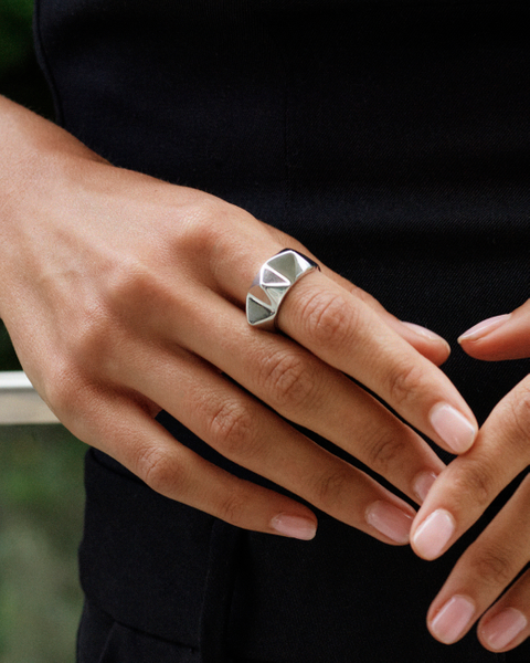 Peak Rivet Ring Bestsellers Silver