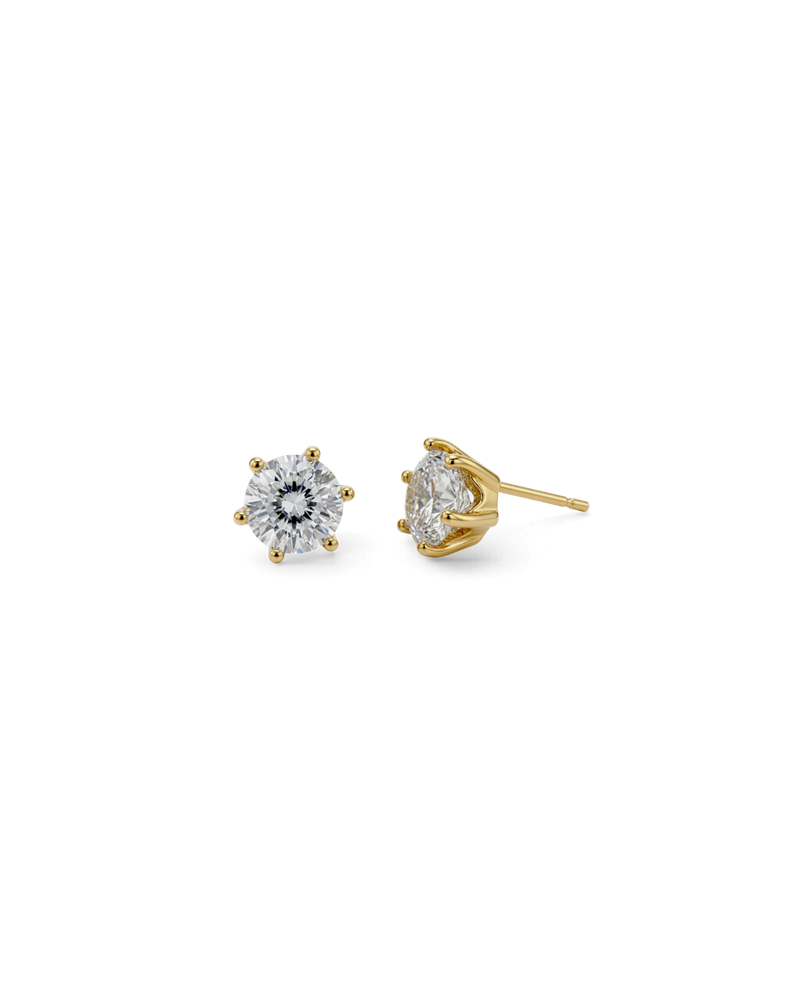 Crown Studs L Stiftörhängen Guld