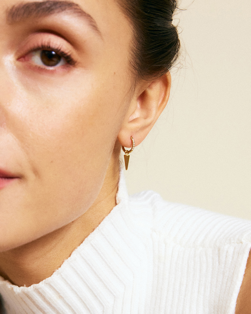 Peak Hoops Mini Sparkle Hoops Gold