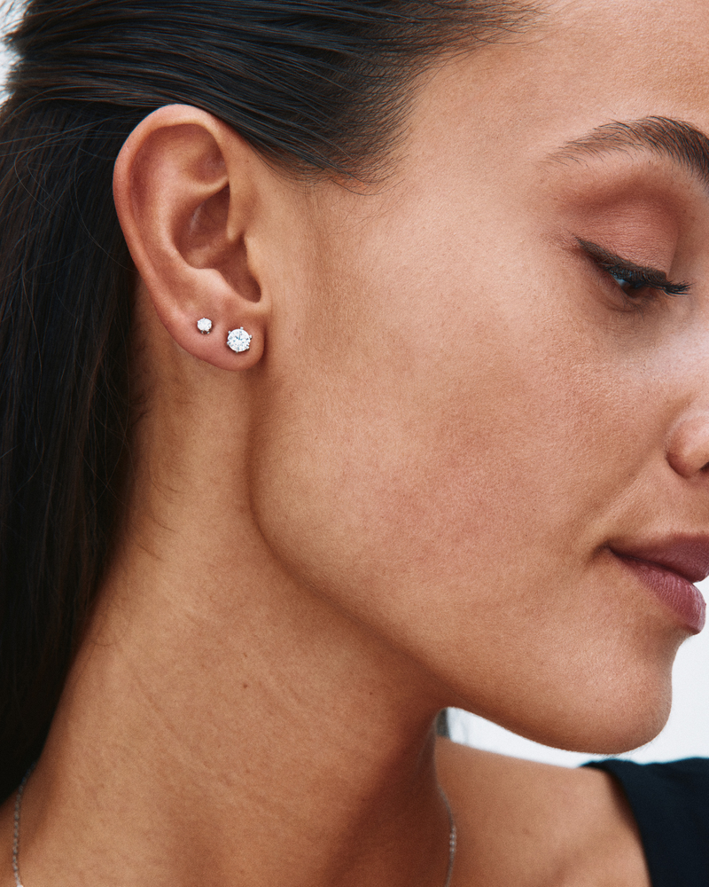 Crown Studs Mini Studs Silver