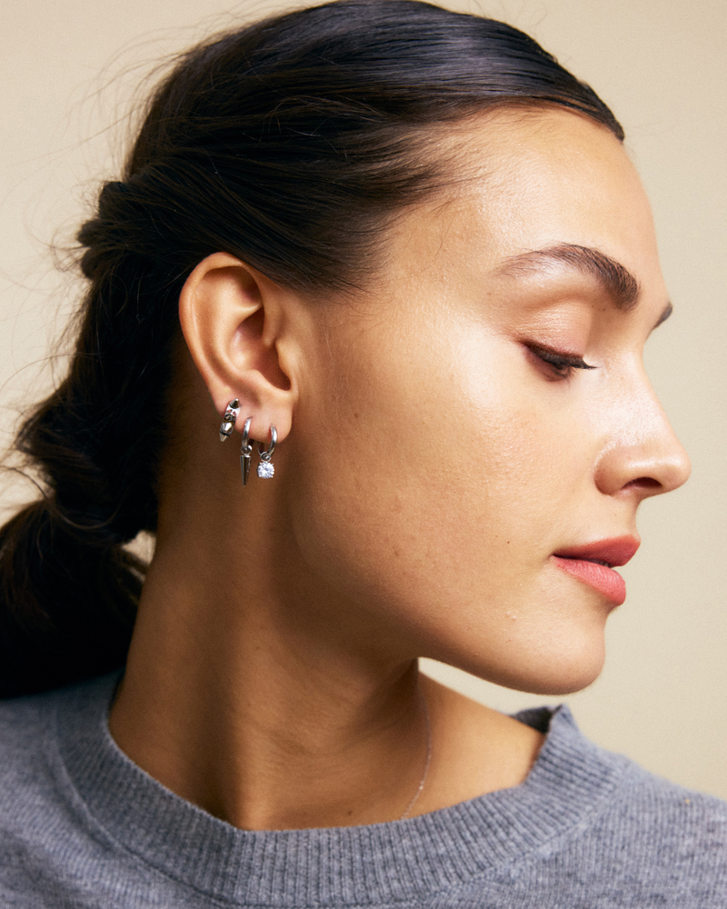 Peak Hoops One Heart Creolen Silber