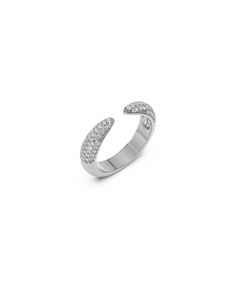 Crest Pavé Ring Silver rings Silver
