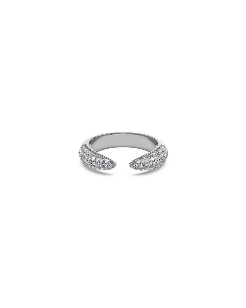 Crest Pavé Ring Silver rings Silver