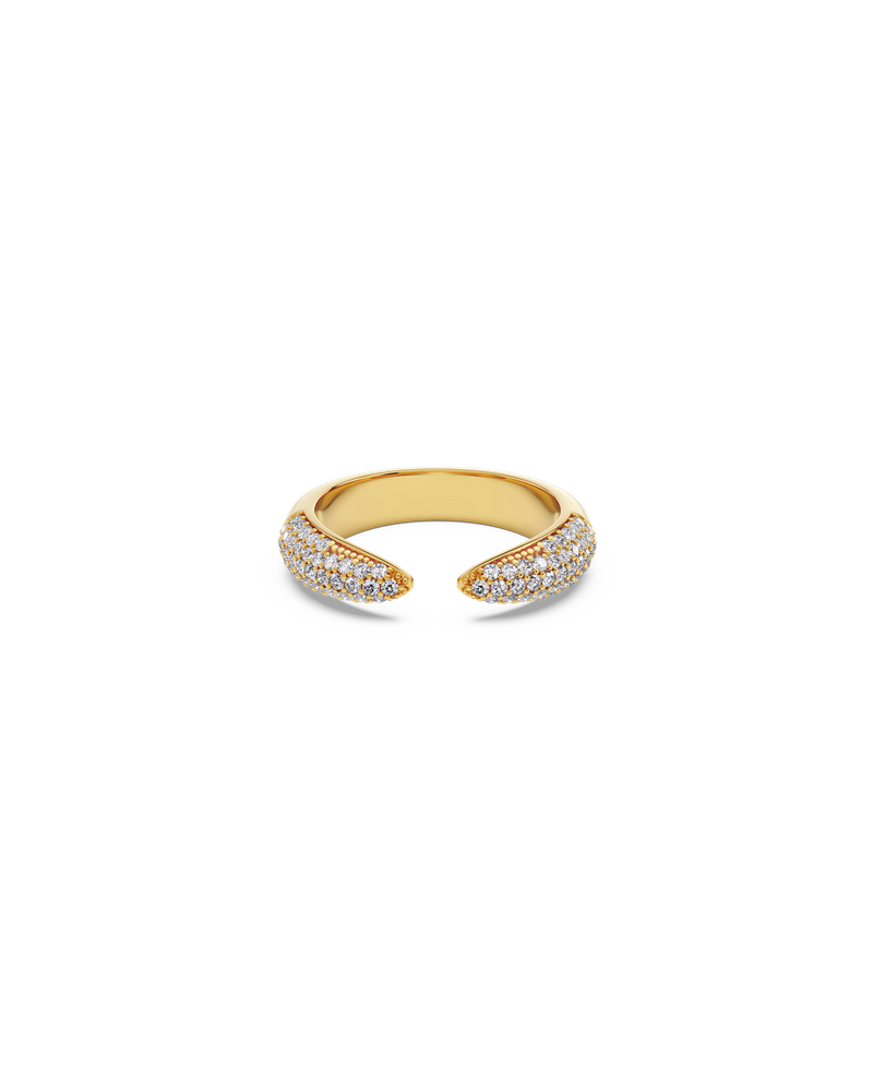Crest Pavé Ring Gold rings Gold