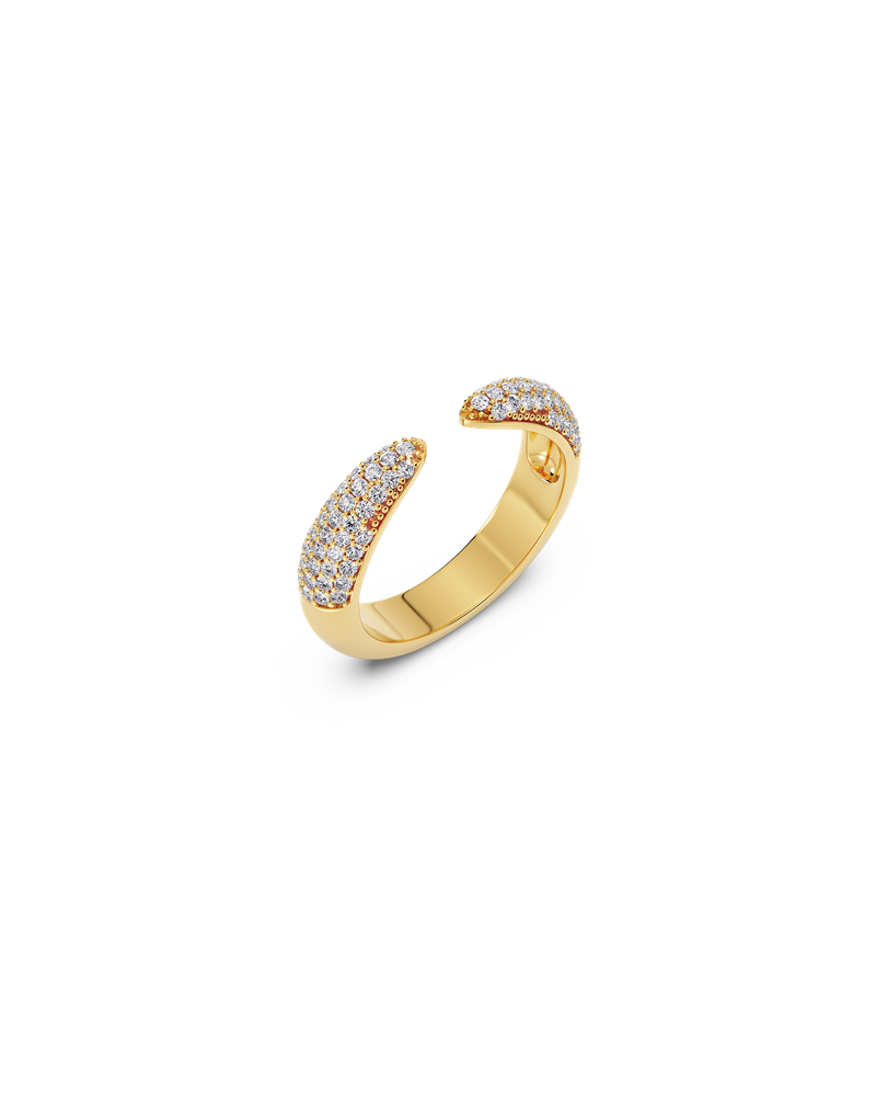 Crest Pavé Ring Gold rings Gold