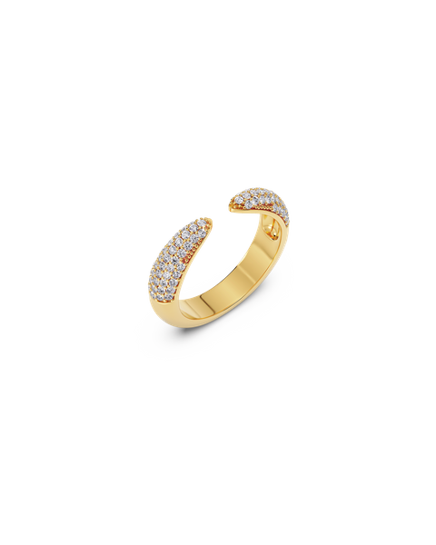 Crest Pavé Ring Gold rings Kulta