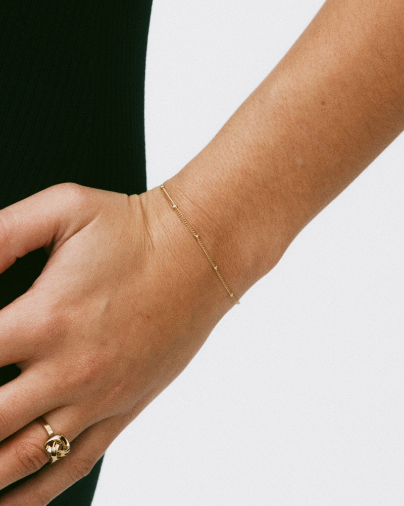 Beaded Chain Bracelet Gold bracelets Gold