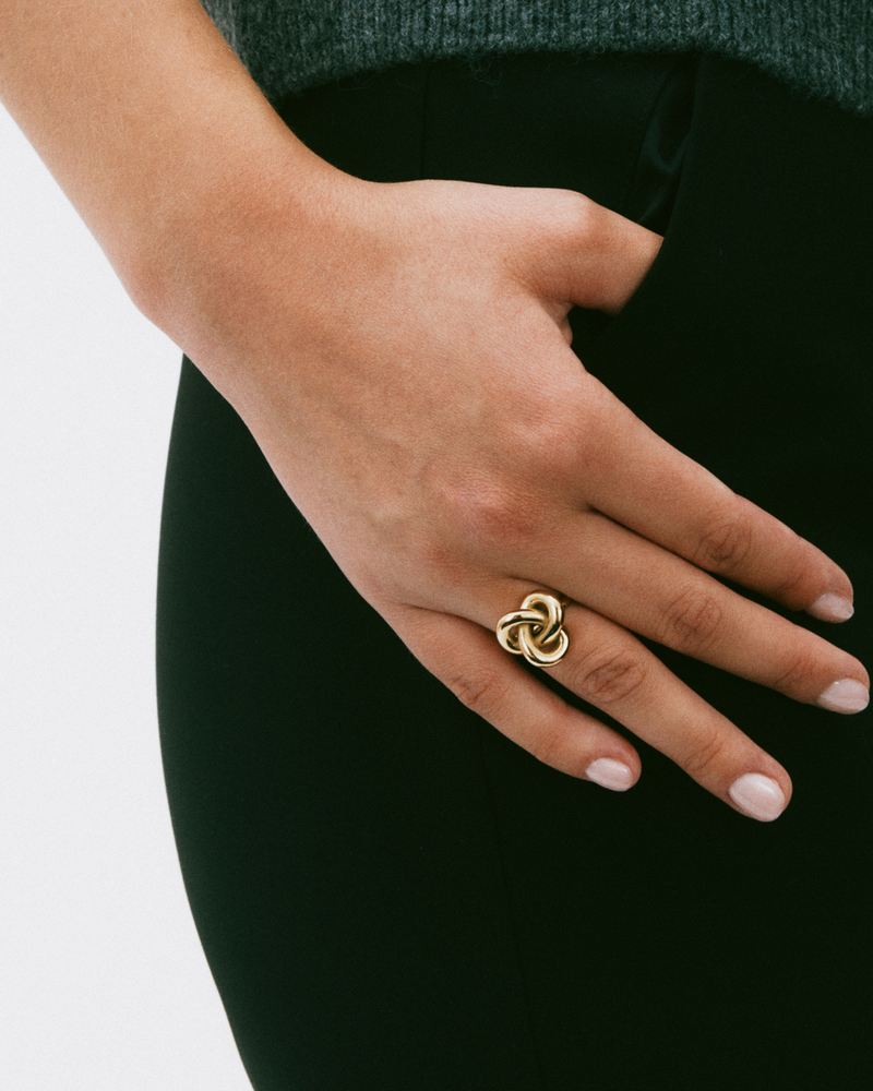 Infinity Knot Ring L Gullringer Gull