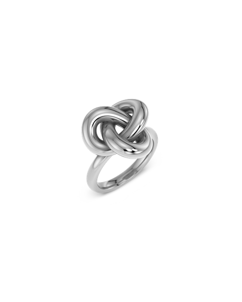 Infinity Knot Ring L Classics Sølv
