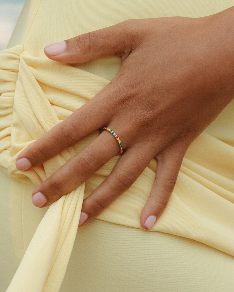 Rainbow Ring Guldringe Guld/Multi