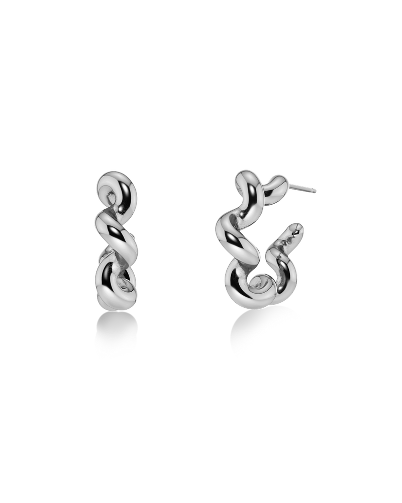 Spiral Hoops L Hoops Sølv