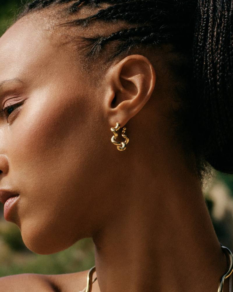Spiral Hoops L Hoops Gold
