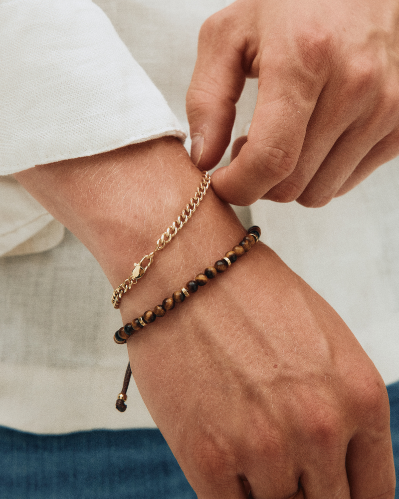 Dylan Bracelet Kultaiset rannekorut Ruskea/Kulta