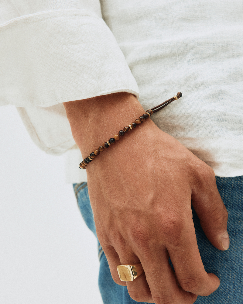 Dylan Bracelet Kultaiset rannekorut Ruskea/Kulta